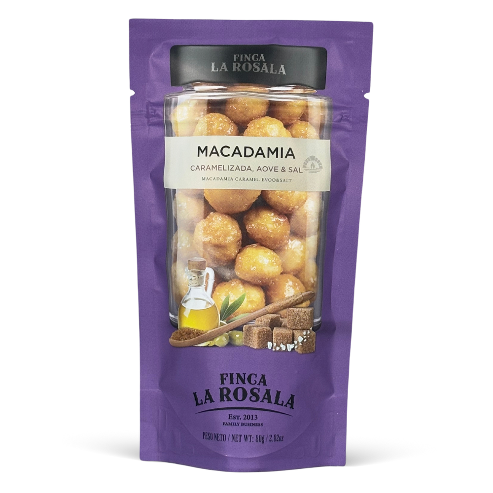 Macadamia Caramelizada, AOVE & sal