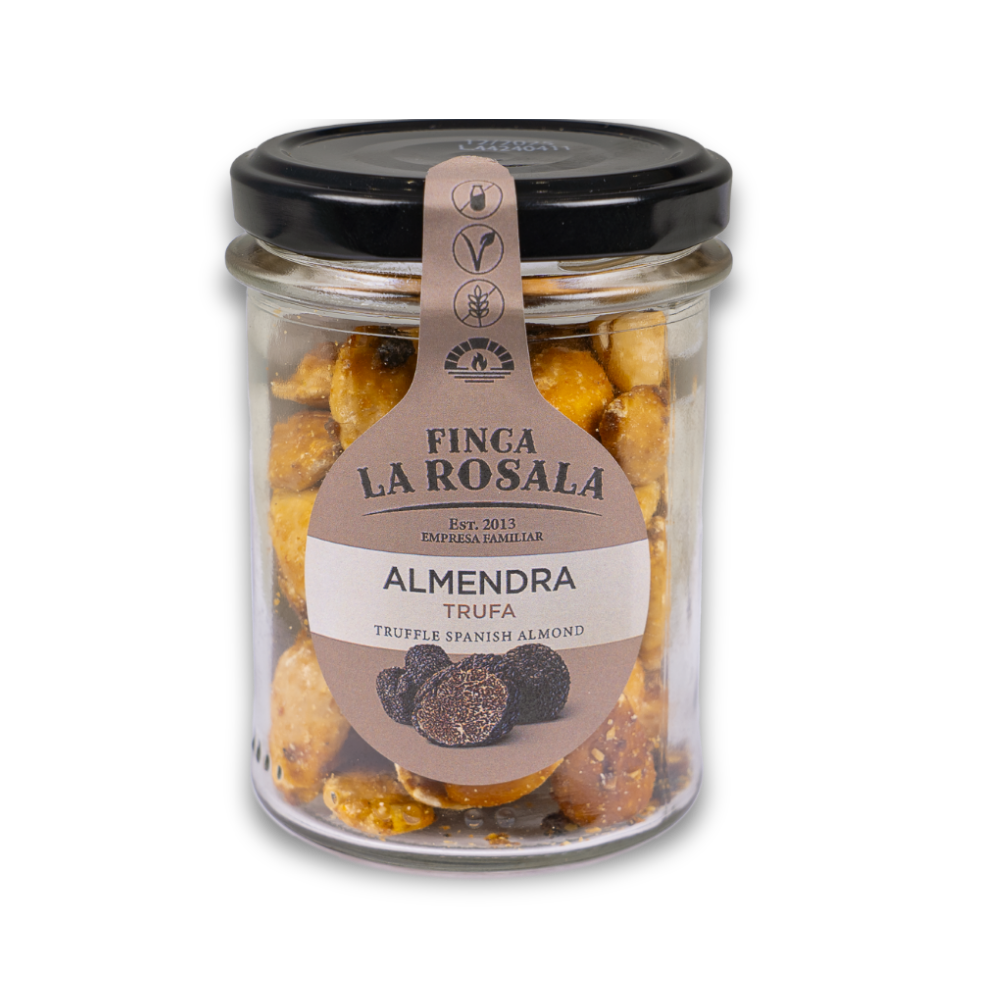 almendras tostadas con trufa tarro de 90 gramos