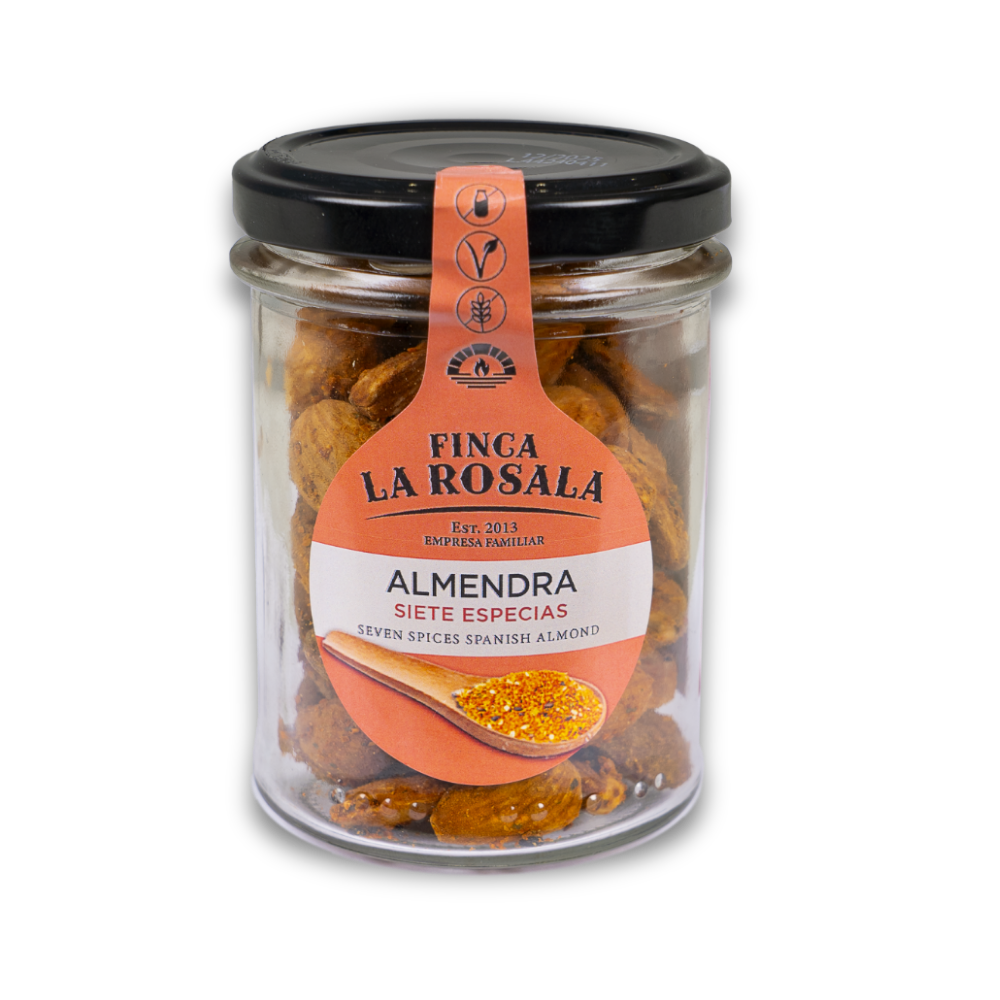 almendras tostadas siete especias japonesas tarro de 90 gramos