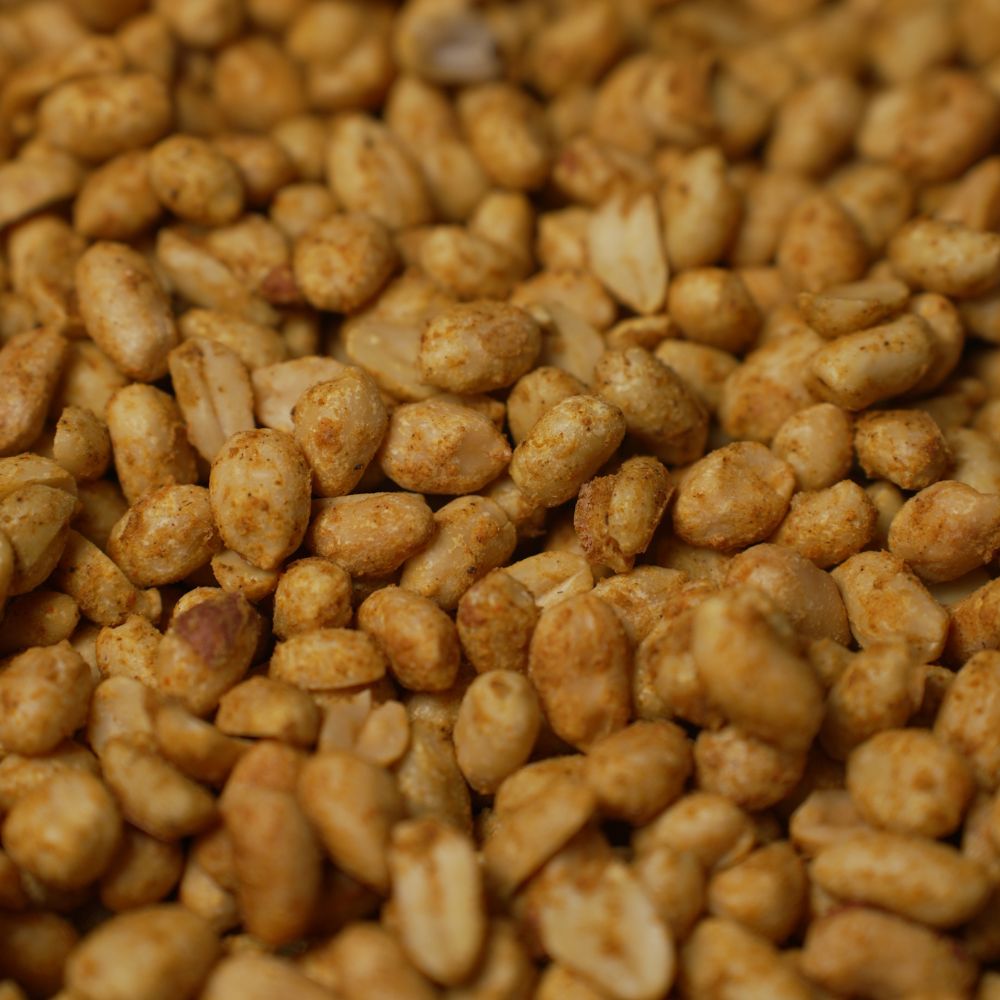 cacahuetes tostados con especias