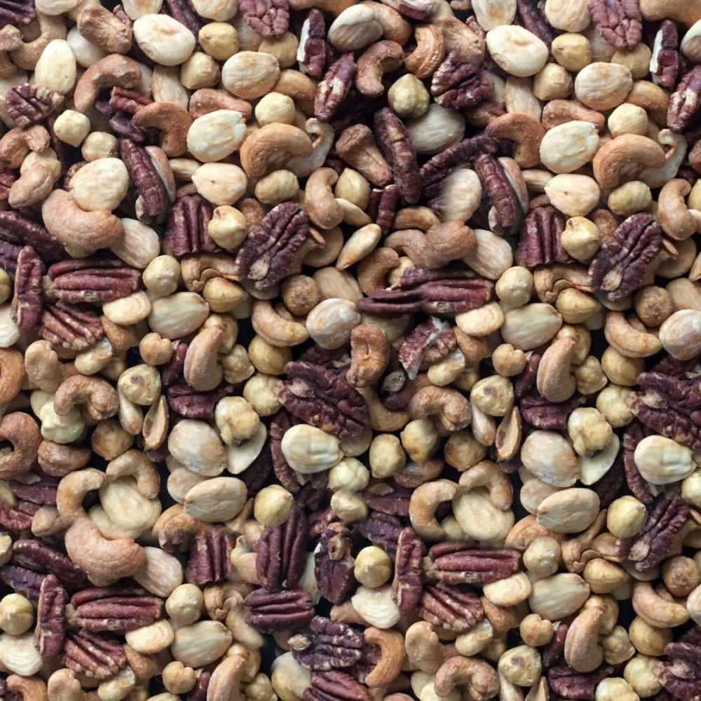 mezcla almendras avellanas anacardos pecanas tostados sin sal
