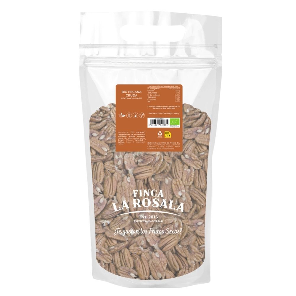 
                  
                    nueces pecanas bio peladas crudas bolsa 1 kg 
                  
                