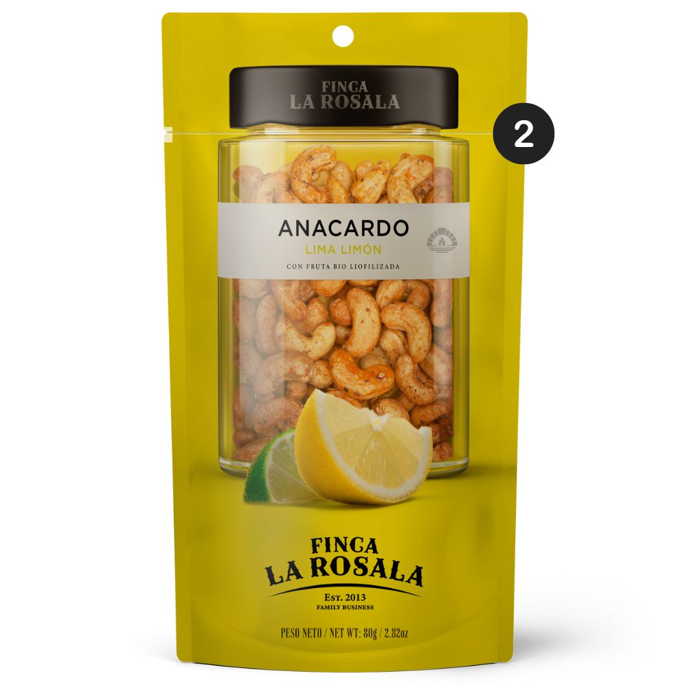 
                  
                    bolsa 80 gramos anacardos tostados sabor limon
                  
                