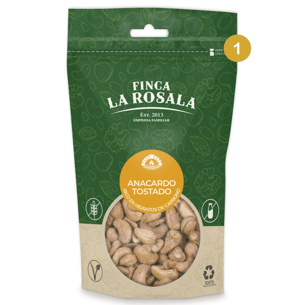 
                  
                    bolsa de 150 gramos de anacardo sin piel tostado al natural
                  
                