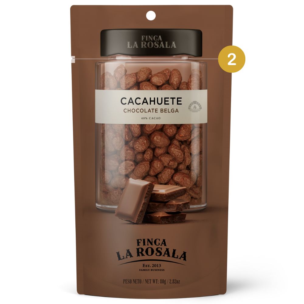 
                  
                    bolsa de 80 gramos de cacahuete cobertura chocolate
                  
                