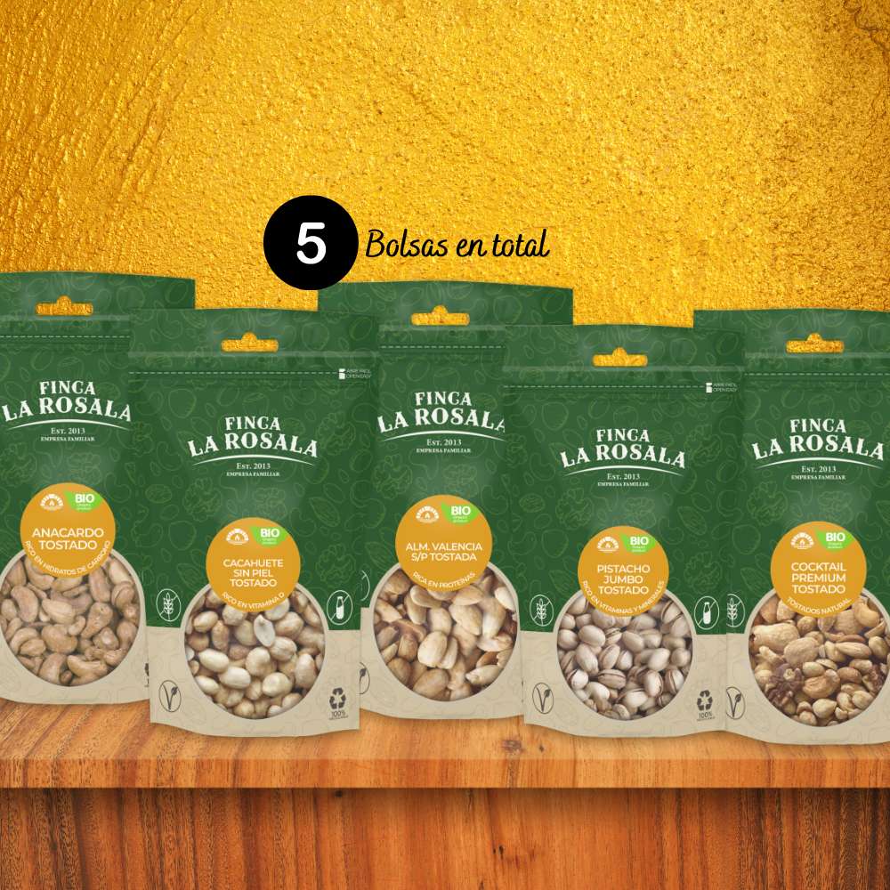 pack frutos secos bio tostados sin sal
